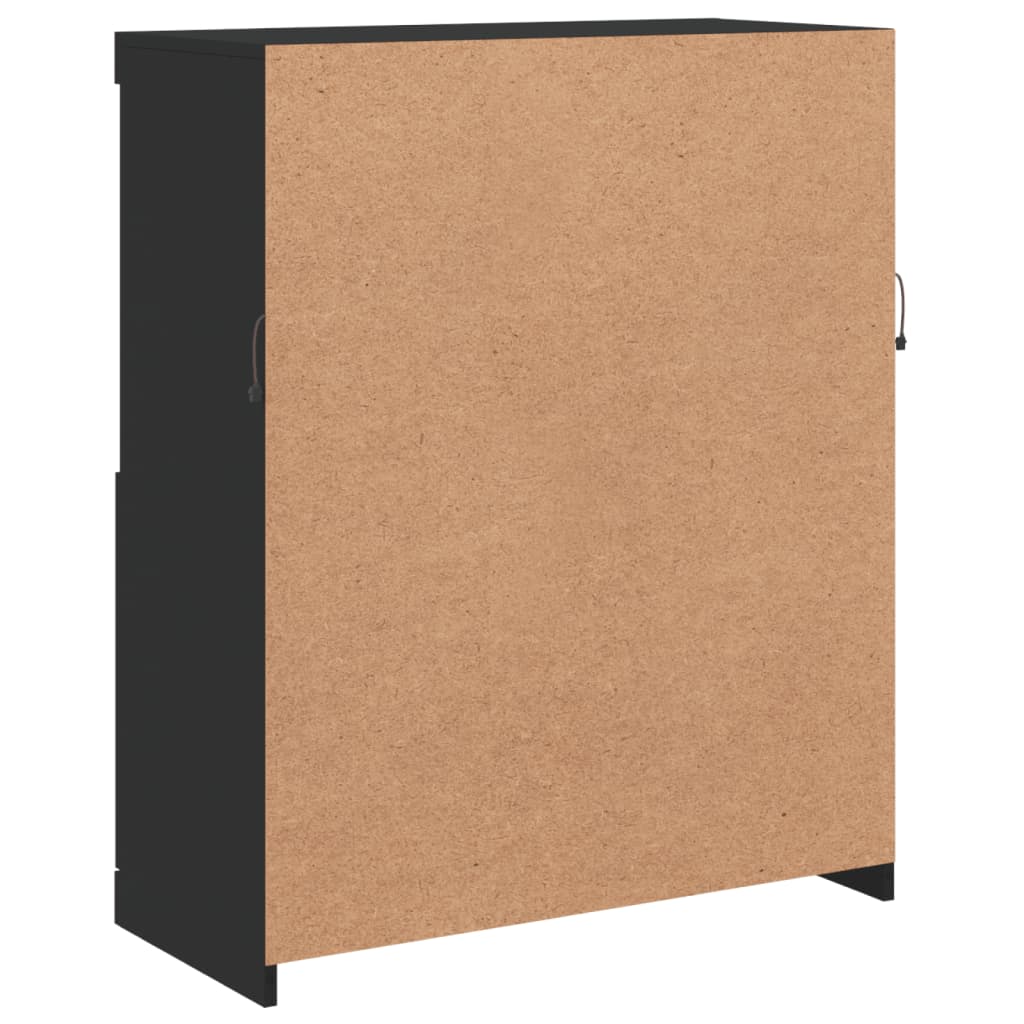 Sideboard With Led Lights 81X37X100 Cm