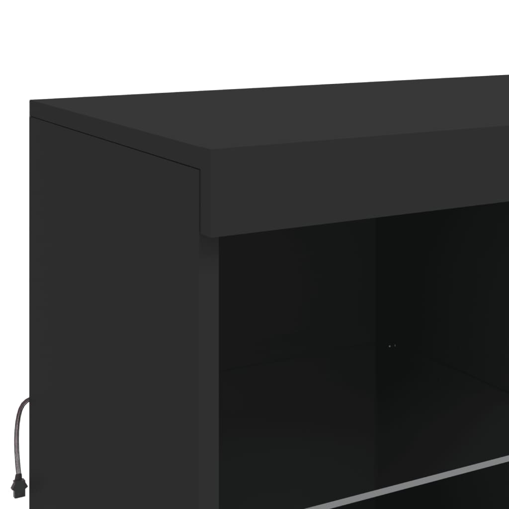 Sideboard With Led Lights 81X37X100 Cm