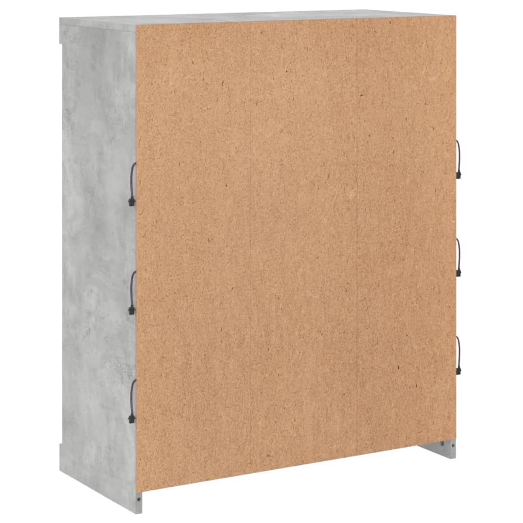 Sideboard With Led Lights 81X37X100 Cm