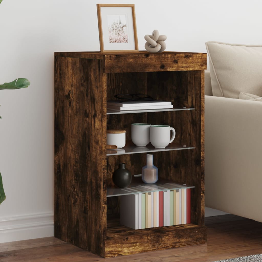 Sideboard With Led Lights 41X37X67 Cm