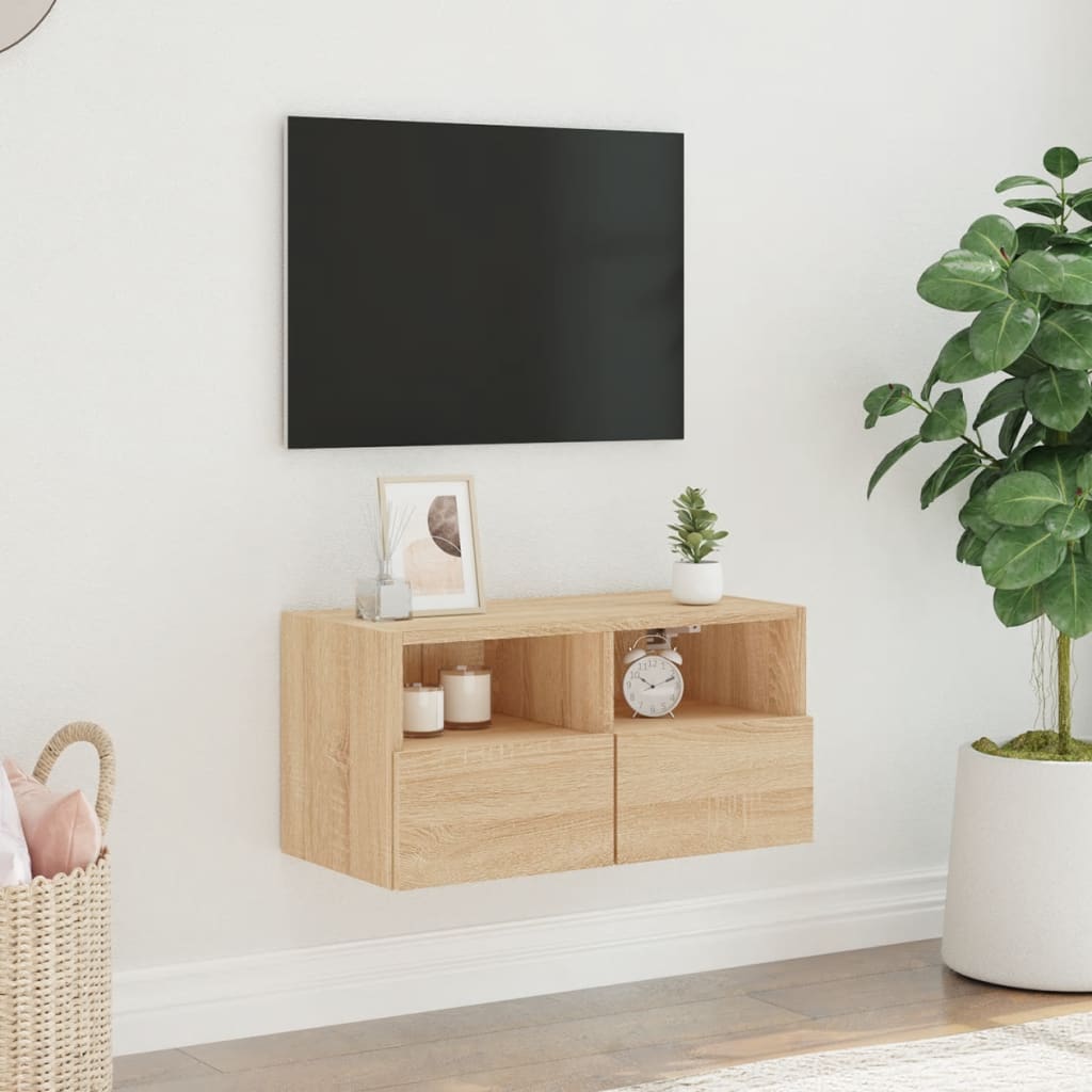 Tv Wall Cabinet 60X30X30 Cm Engineered Wood