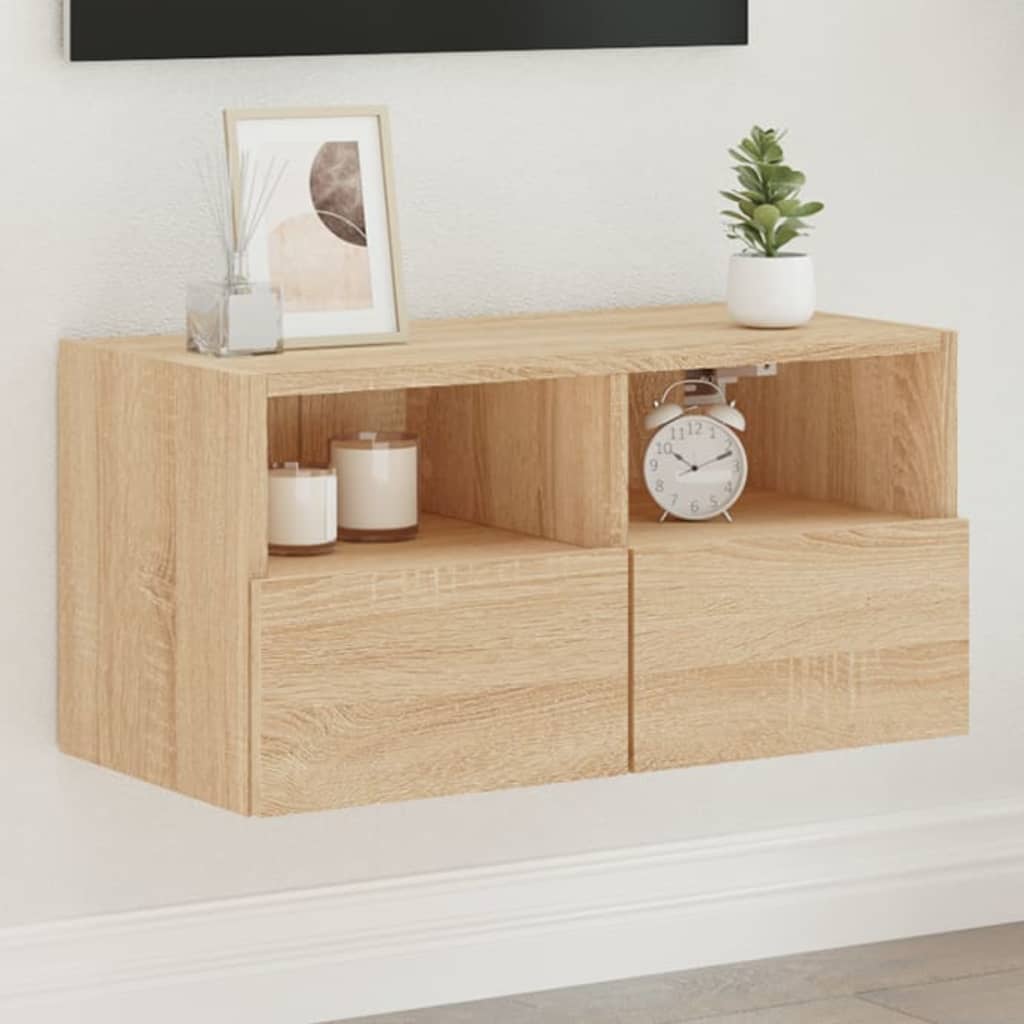 Tv Wall Cabinet 60X30X30 Cm Engineered Wood