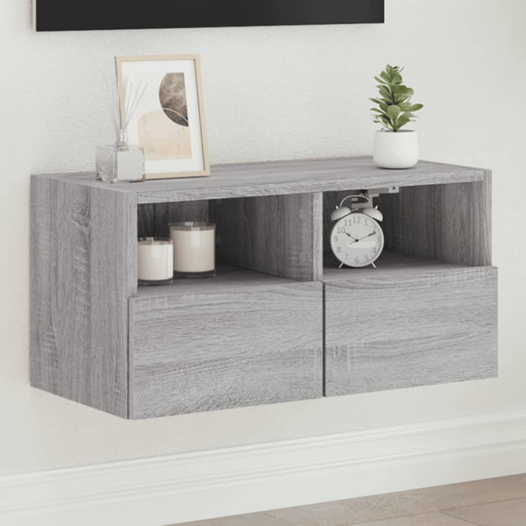 Tv Wall Cabinet 60X30X30 Cm Engineered Wood
