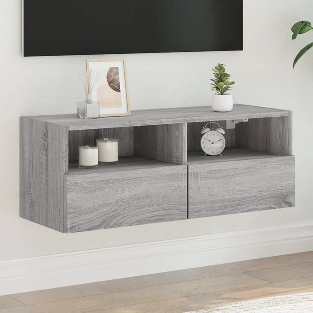 Tv Wall Cabinet 60X30X30 Cm Engineered Wood