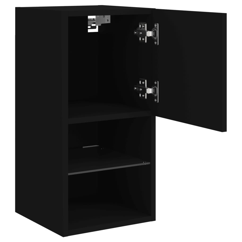 Tv Cabinet With Led Lights 30.5X30X Black
