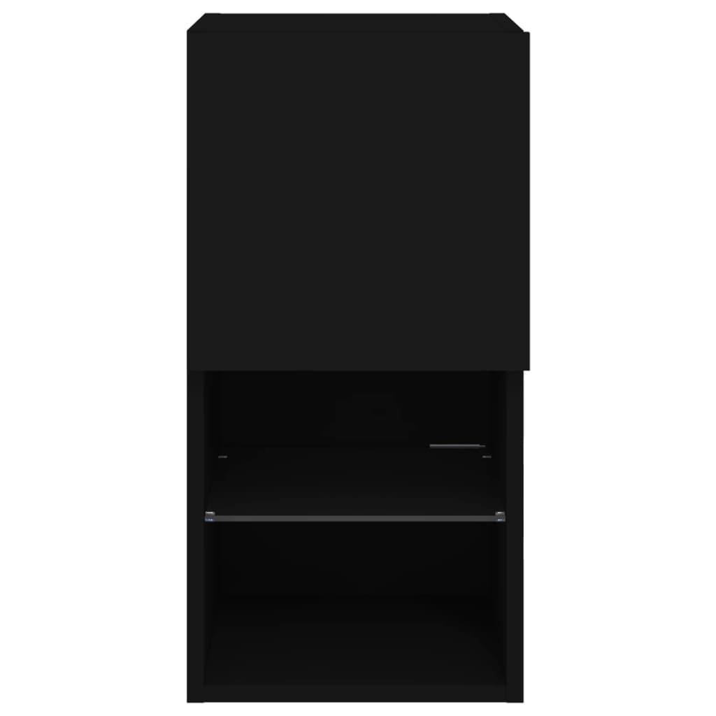 Tv Cabinet With Led Lights 30.5X30X Black