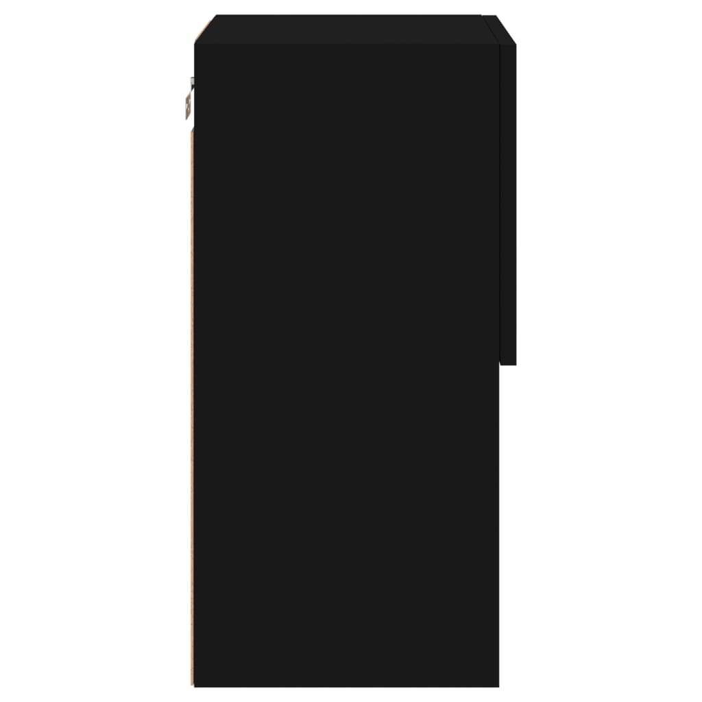 Tv Cabinet With Led Lights 30.5X30X Black