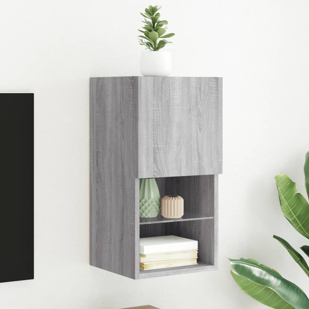 Tv Cabinet With Led Lights 40.5X30X Grey Sonoma