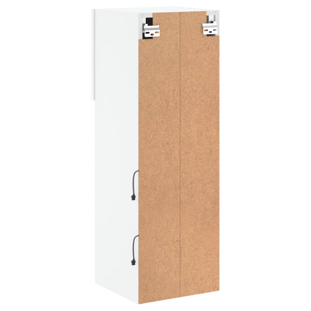 Tv Cabinet With Led Lights 30.5X30X White