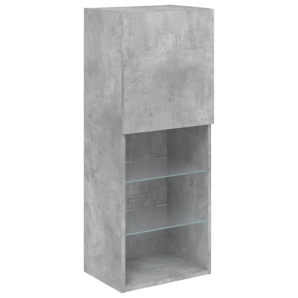 Tv Cabinet With Led Lights 40.5X30X Concrete Grey