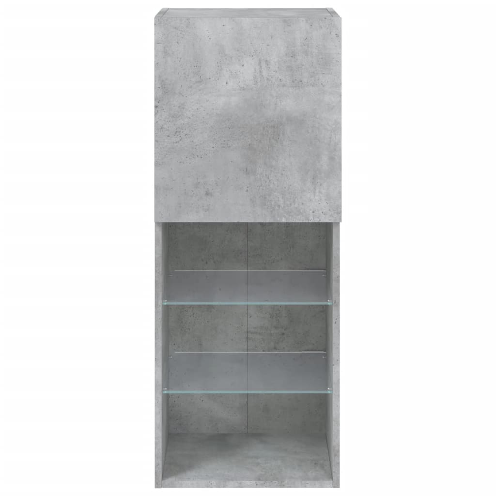 Tv Cabinet With Led Lights 40.5X30X Concrete Grey