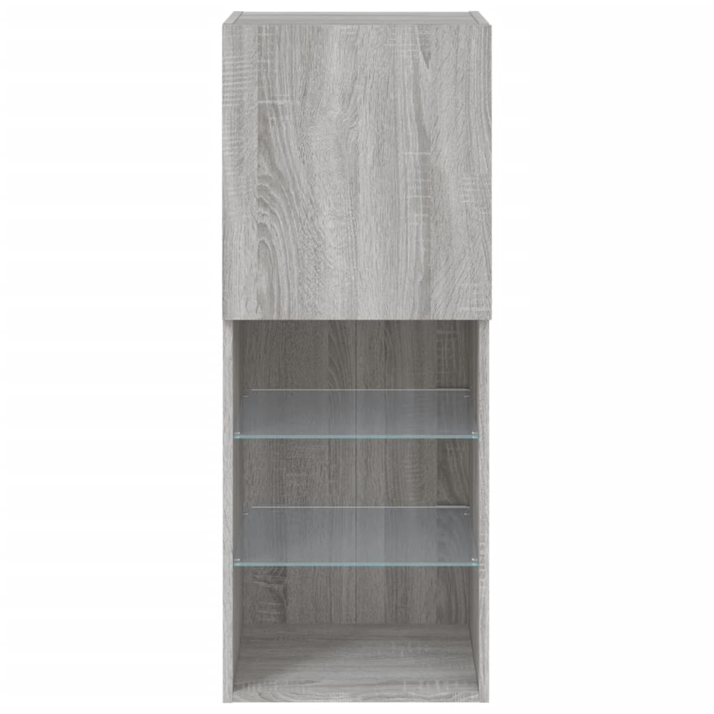 Tv Cabinet With Led Lights 40.5X30X Grey Sonoma