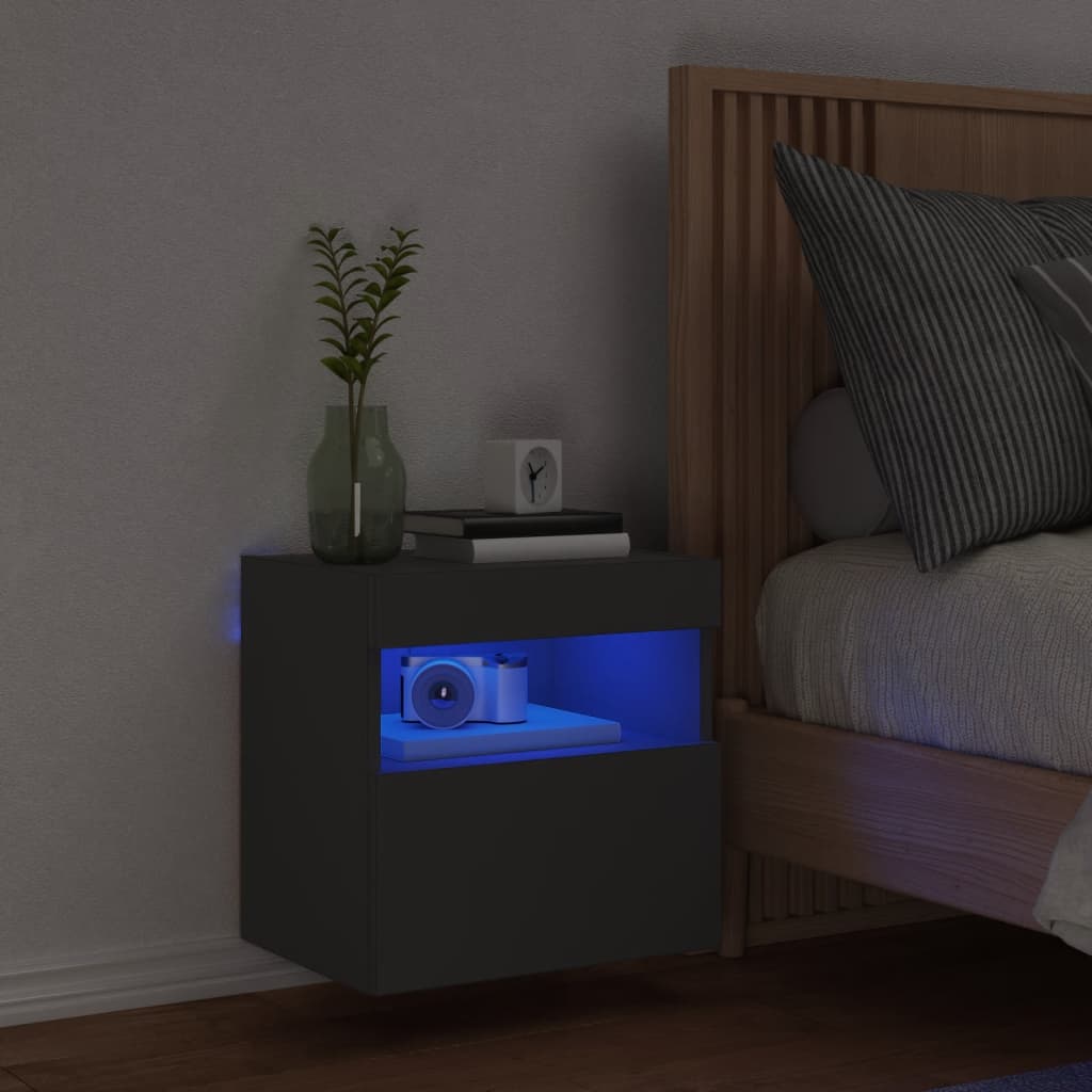 Tv Wall Cabinet With Led Lights 40X30X