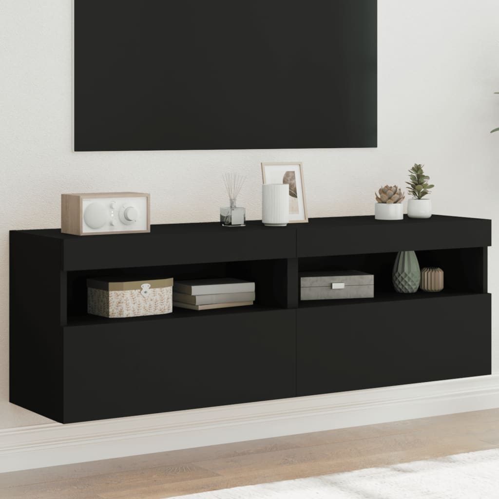 Tv Wall Cabinet With Led Lights 40X30X