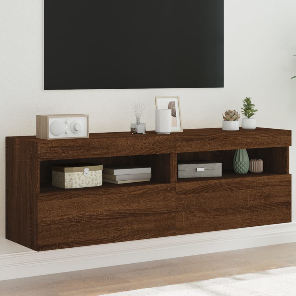 Tv Wall Cabinet With Led Lights 40X30X