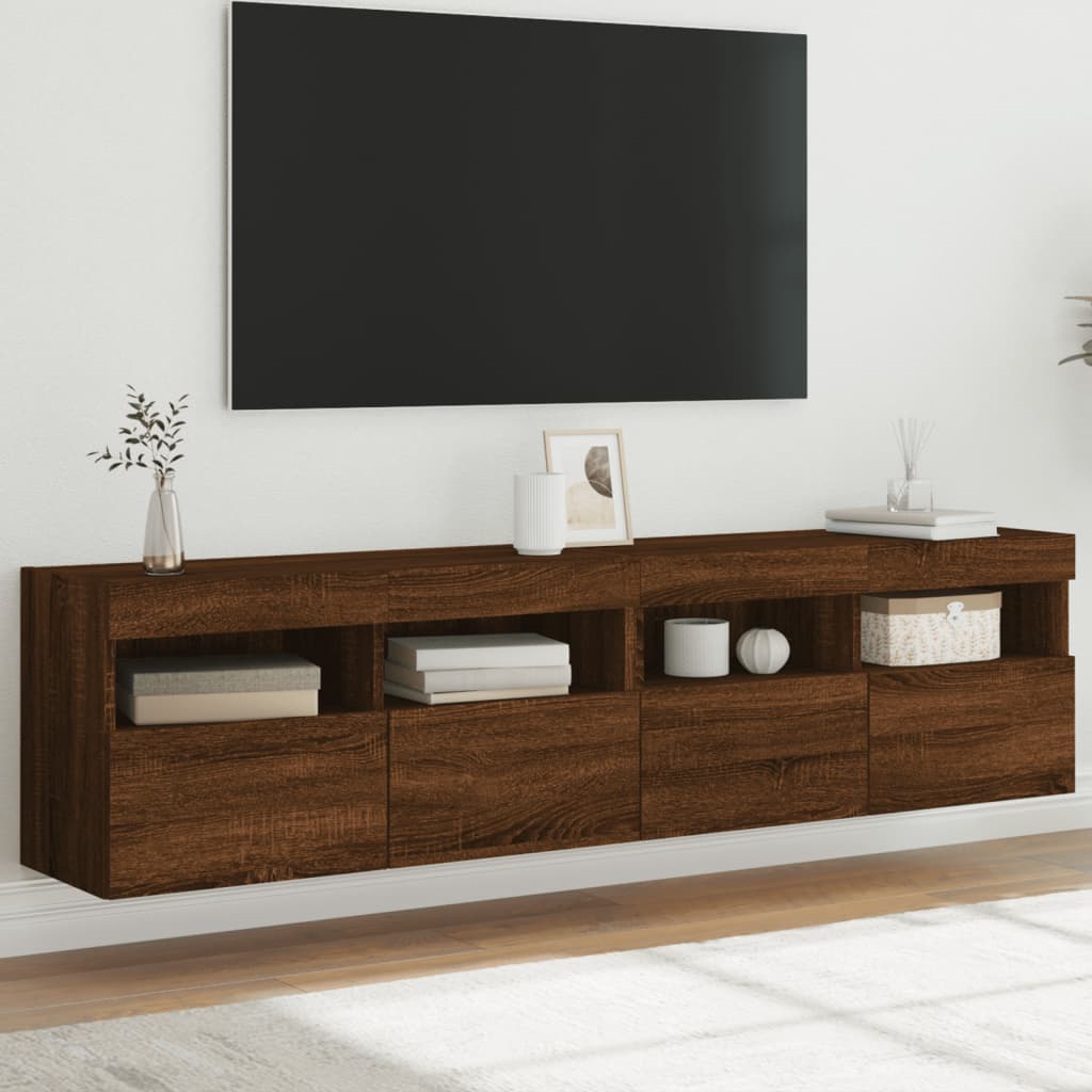 Tv Wall Cabinet With Led Lights 40X30X