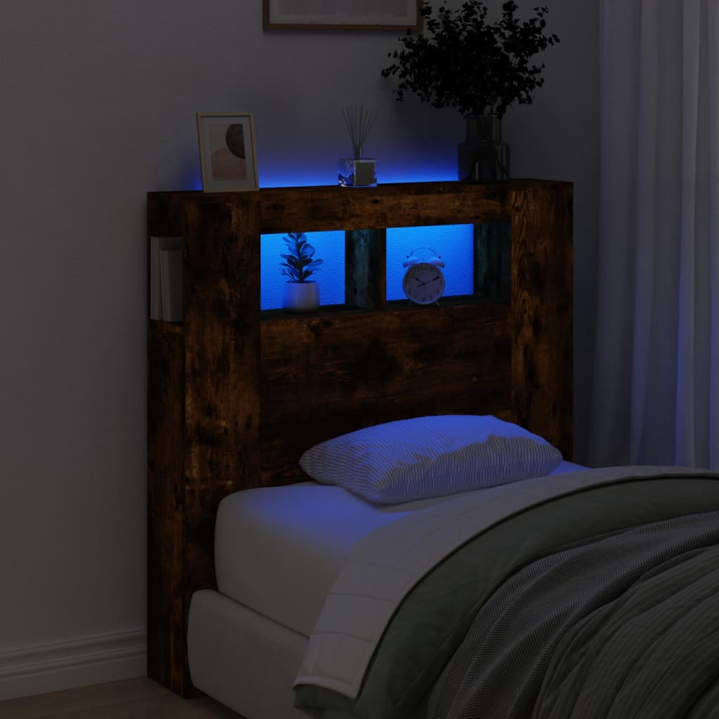 Led Headboard 160X18.5X103.5 Cm Engineered Wood