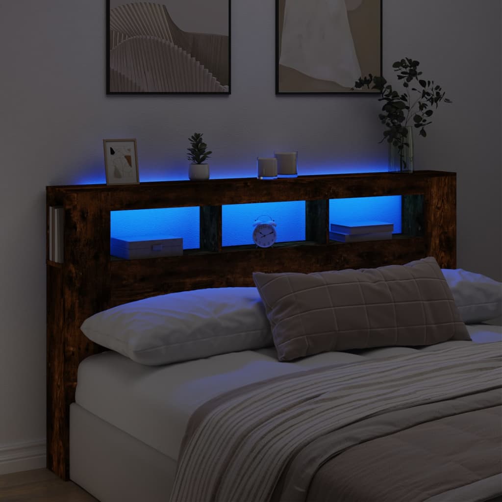 Led Headboard 160X18.5X103.5 Cm Engineered Wood