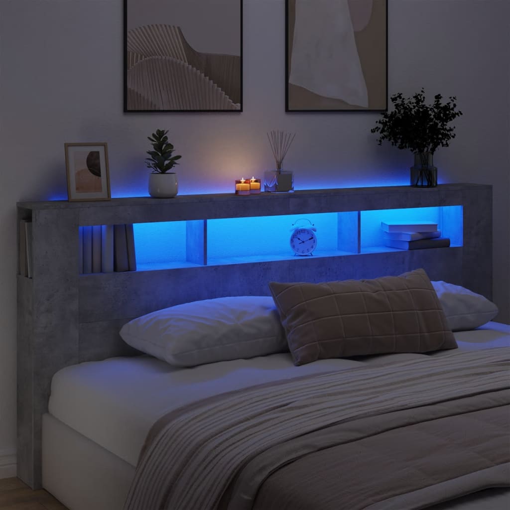 Led Headboard 160X18.5X103.5 Cm Engineered Wood