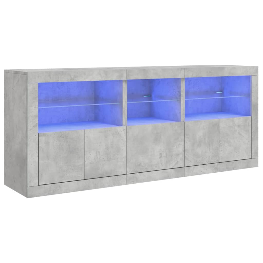 Sideboard With Led Lights 162X37X67 Cm