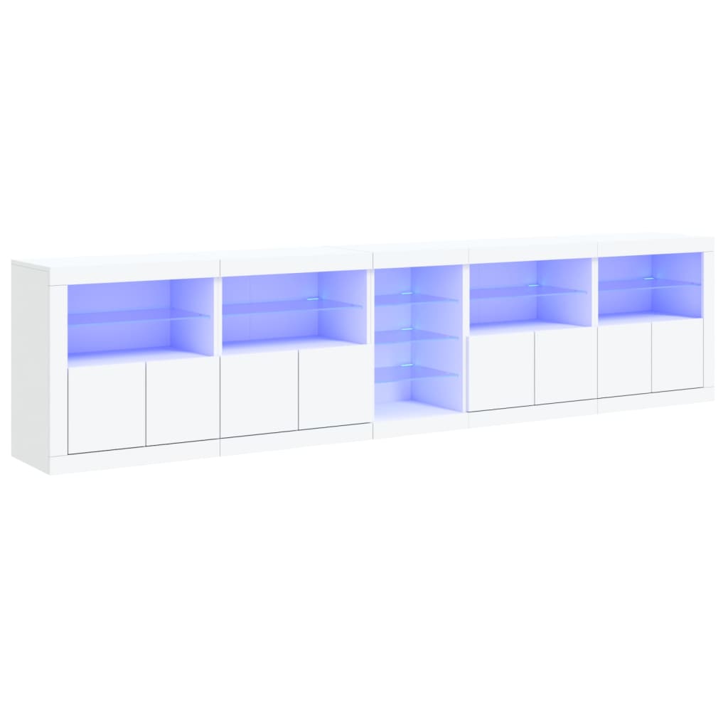 Sideboard With Led Lights 283X37X67 Cm