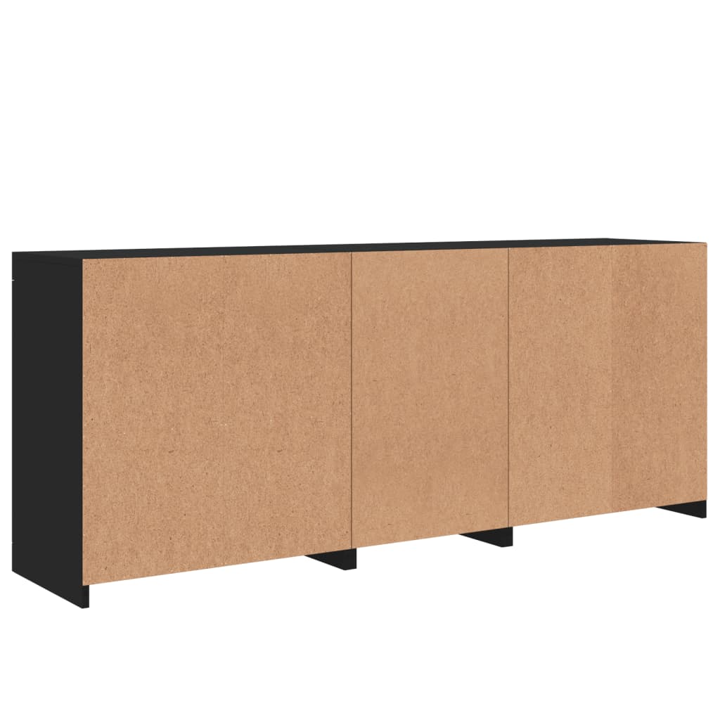 Sideboard With Led Lights 162X37X67 Cm