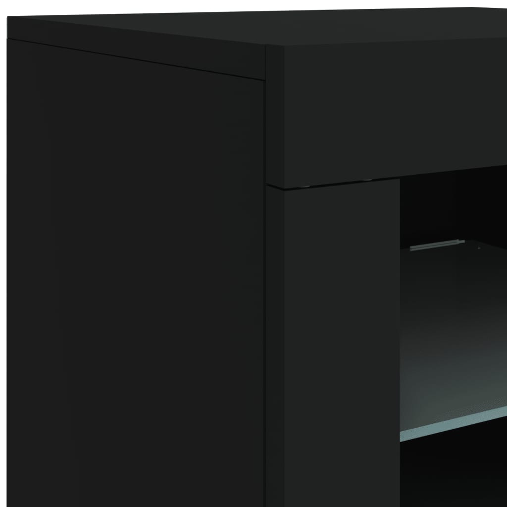 Sideboard With Led Lights 162X37X67 Cm
