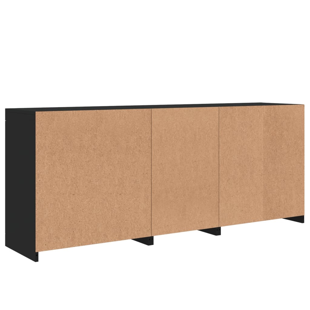 Sideboard With Led Lights 181.5X37X67 Cm