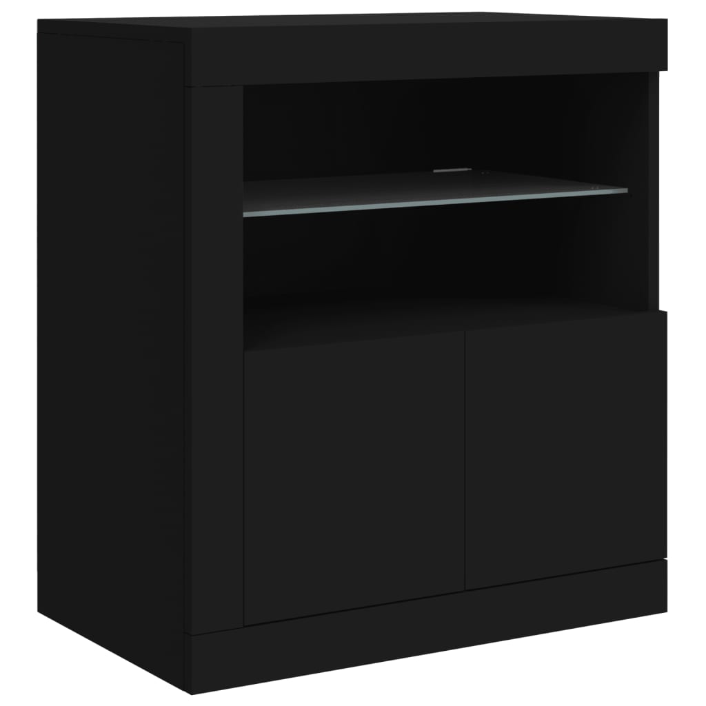 Sideboard With Led Lights 181.5X37X67 Cm