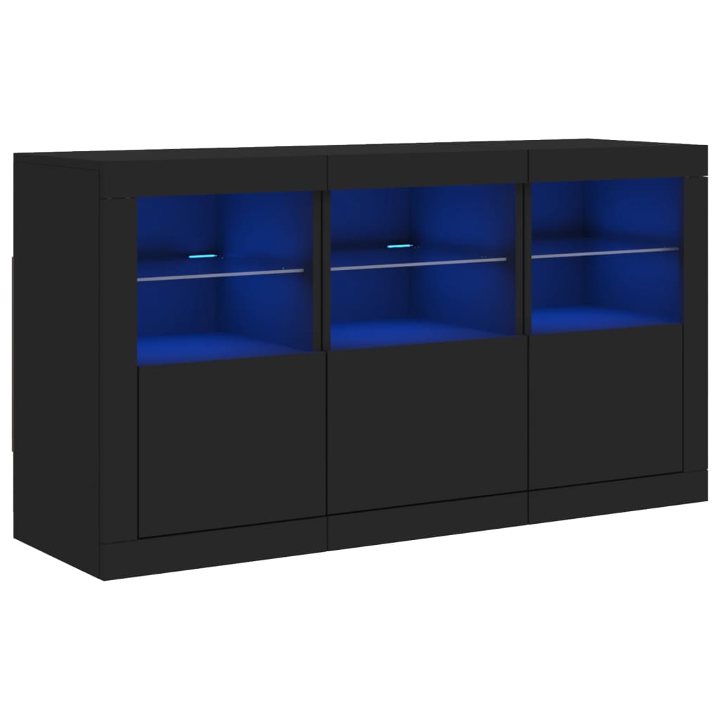 Sideboard With Led Lights 123X37X67 Cm
