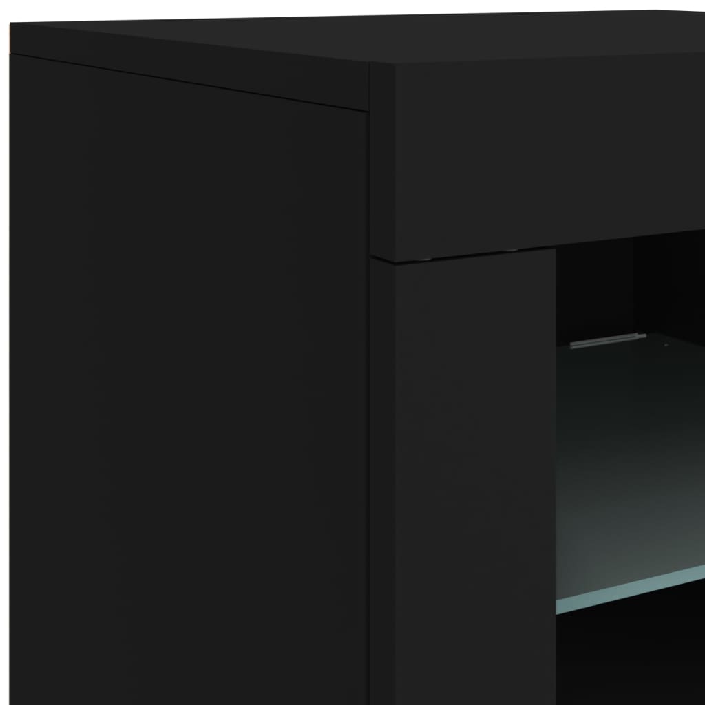 Sideboard With Led Lights 163X37X67 Cm