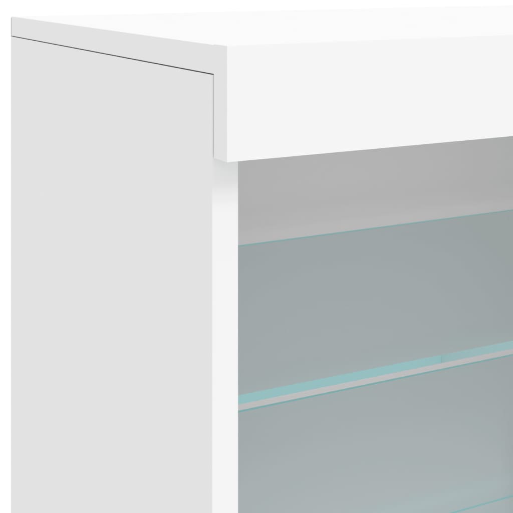 Sideboard With Led Lights 142.5X37X67 Cm
