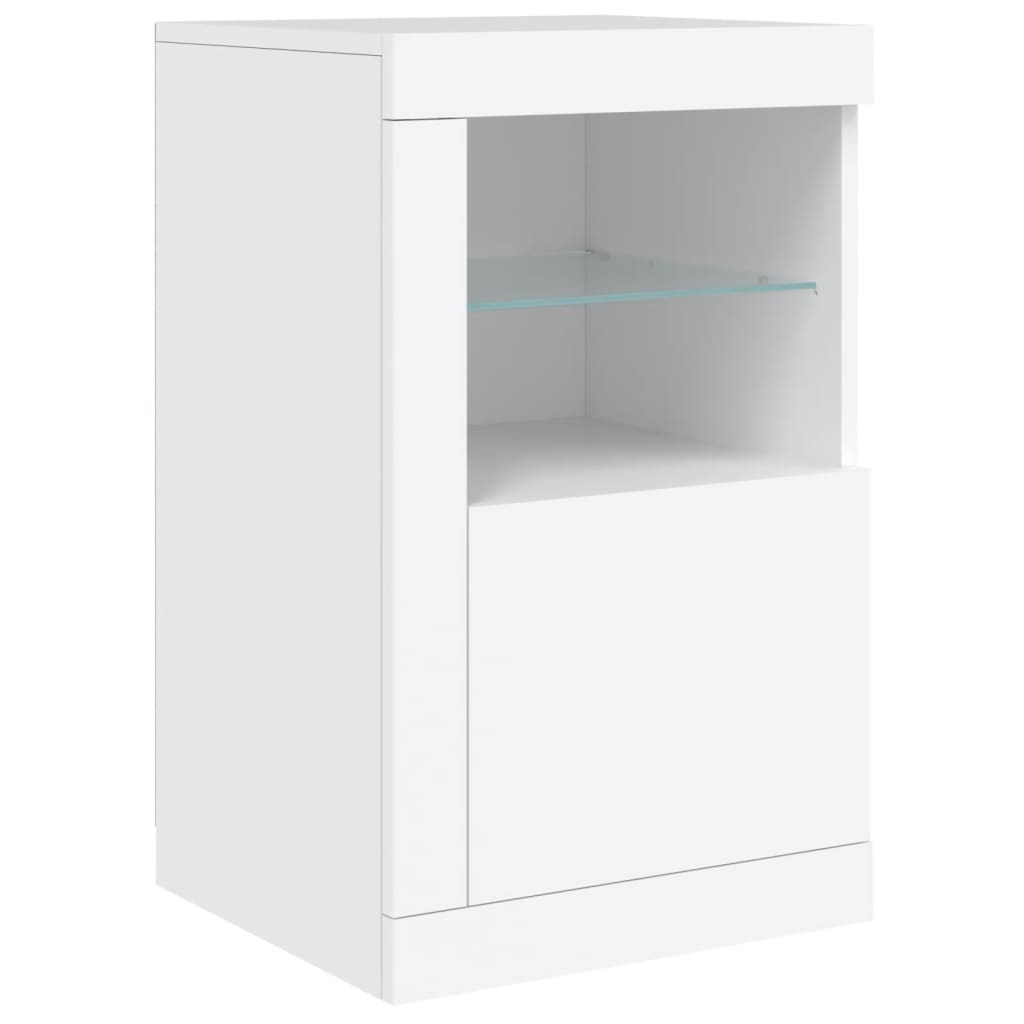 Sideboard With Led Lights 142.5X37X67 Cm