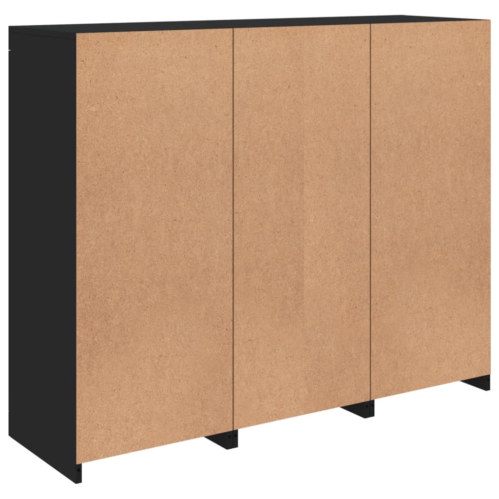 Sideboards With Led Lights 3 Pcs Engineered Wood
