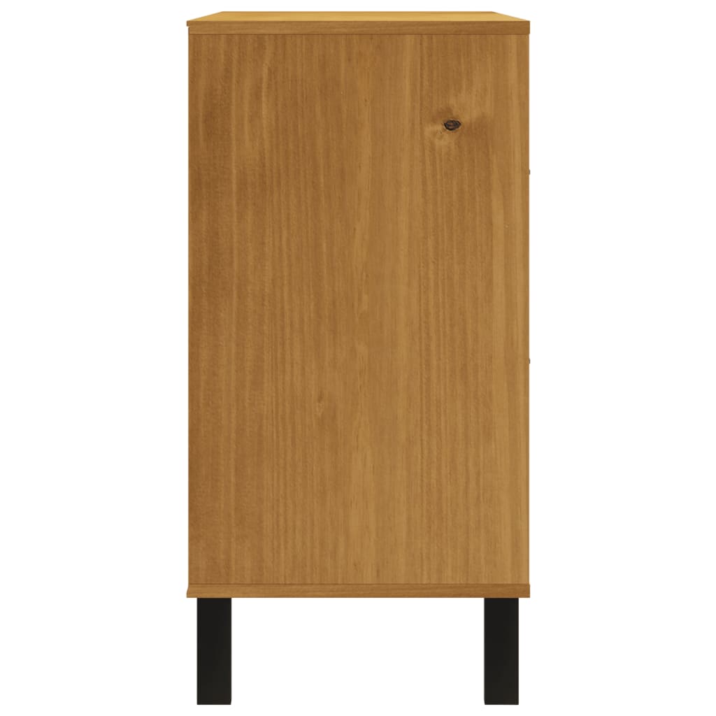 Drawer Cabinet Flam 110X40X80 Cm Solid Wood Pine