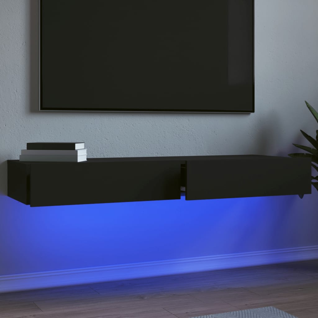 Tv Cabinet With Led Lights 120X35X15.5 Cm