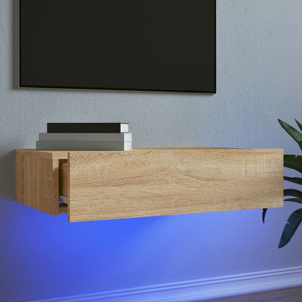 Tv Cabinet With Led Lights 120X35X15.5 Cm