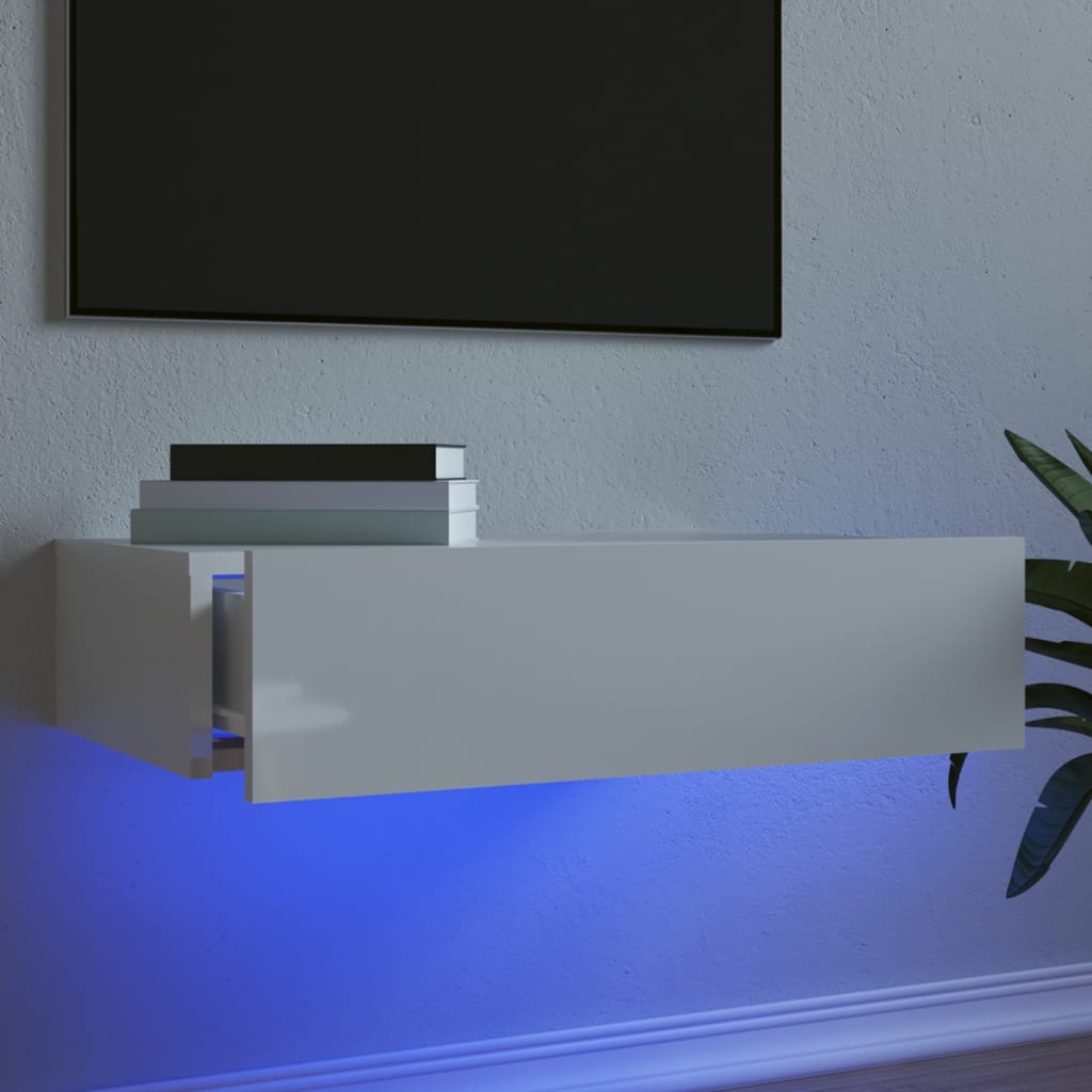 Tv Cabinet With Led Lights 120X35X15.5 Cm