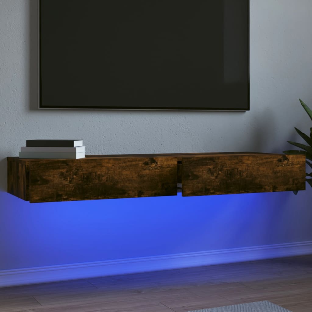 Tv Cabinet With Led Lights 120X35X15.5 Cm