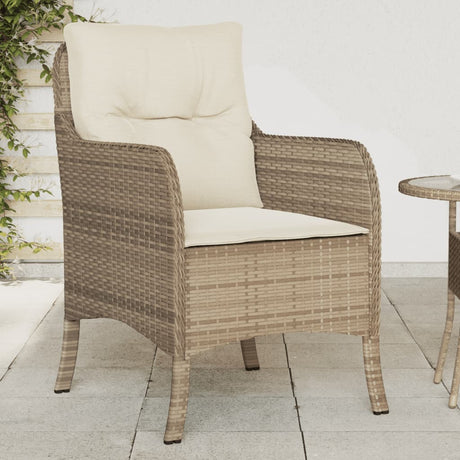 Garden Chairs With Cushions 2 Pcs Poly Rattan