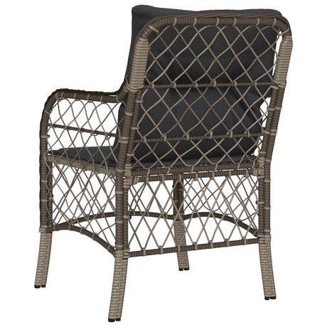 Garden Chairs With Cushions 2 Pcs Poly Rattan