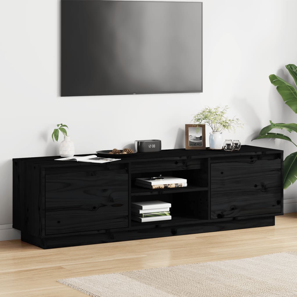 Tv Cabinet 140X35X40 Cm Solid Wood Pine