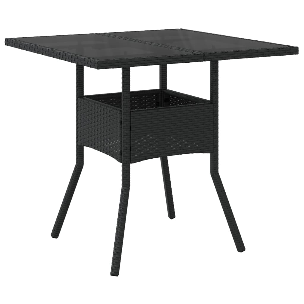 Garden Table With Top 80X80X75 Cm Poly Rattan
