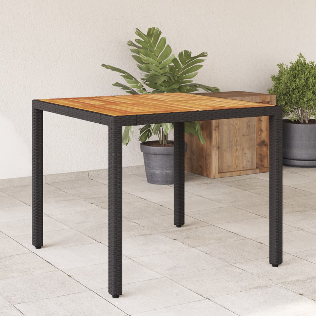 Garden Table 90X90X75 Cm Poly Rattan