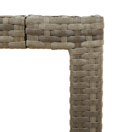 Garden Table With Acacia Wood Top 190X90X75 Cm Poly Rattan