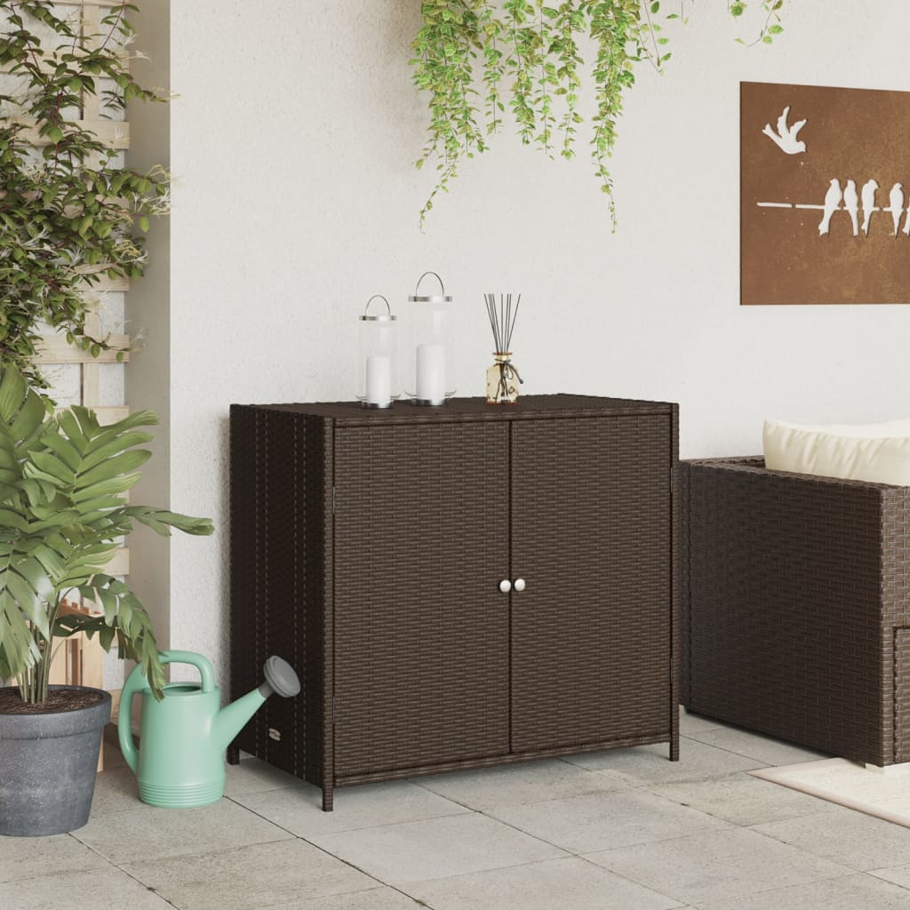 Garden Storage Cabinet 83X45X76 Cm Poly Rattan