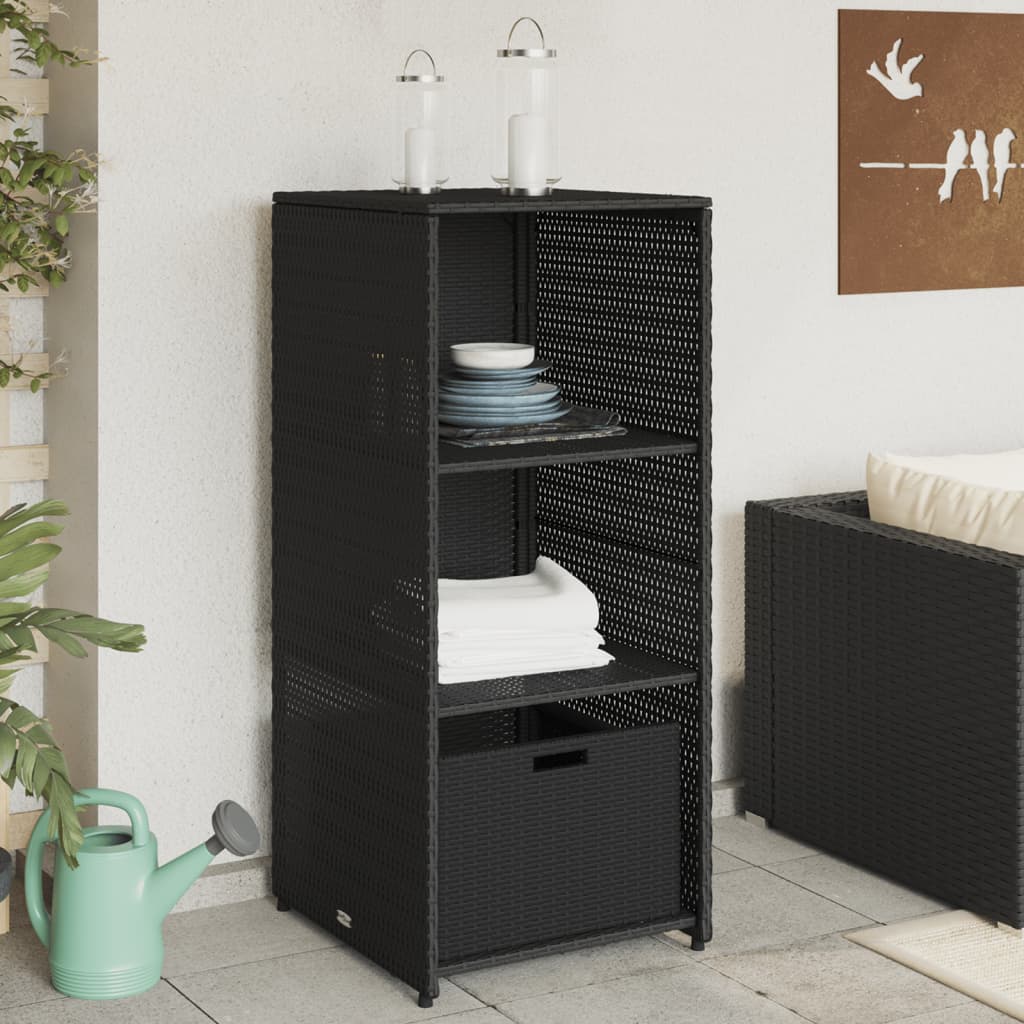 Garden Storage Cabinet 50X55X115 Cm Poly Rattan