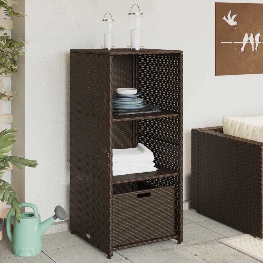 Garden Storage Cabinet 50X55X115 Cm Poly Rattan