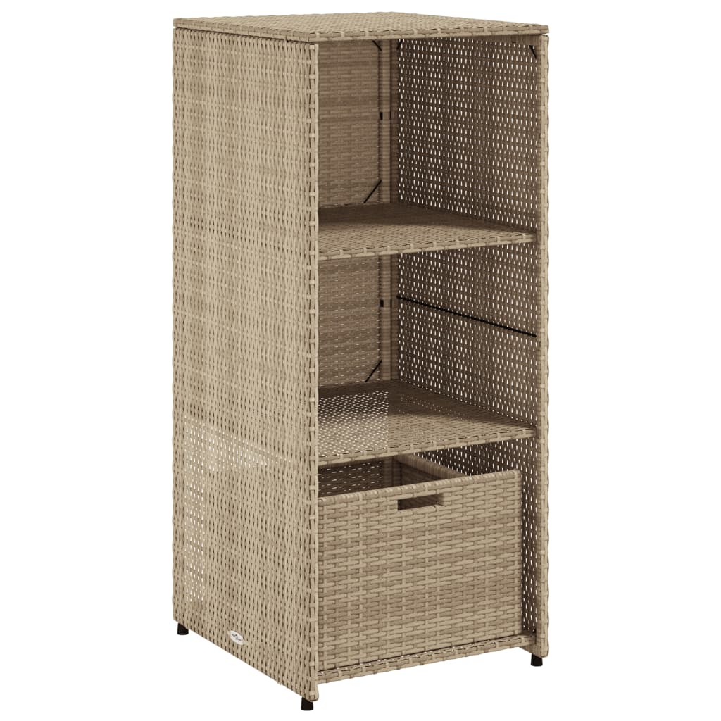 Garden Storage Cabinet 50X55X115 Cm Poly Rattan