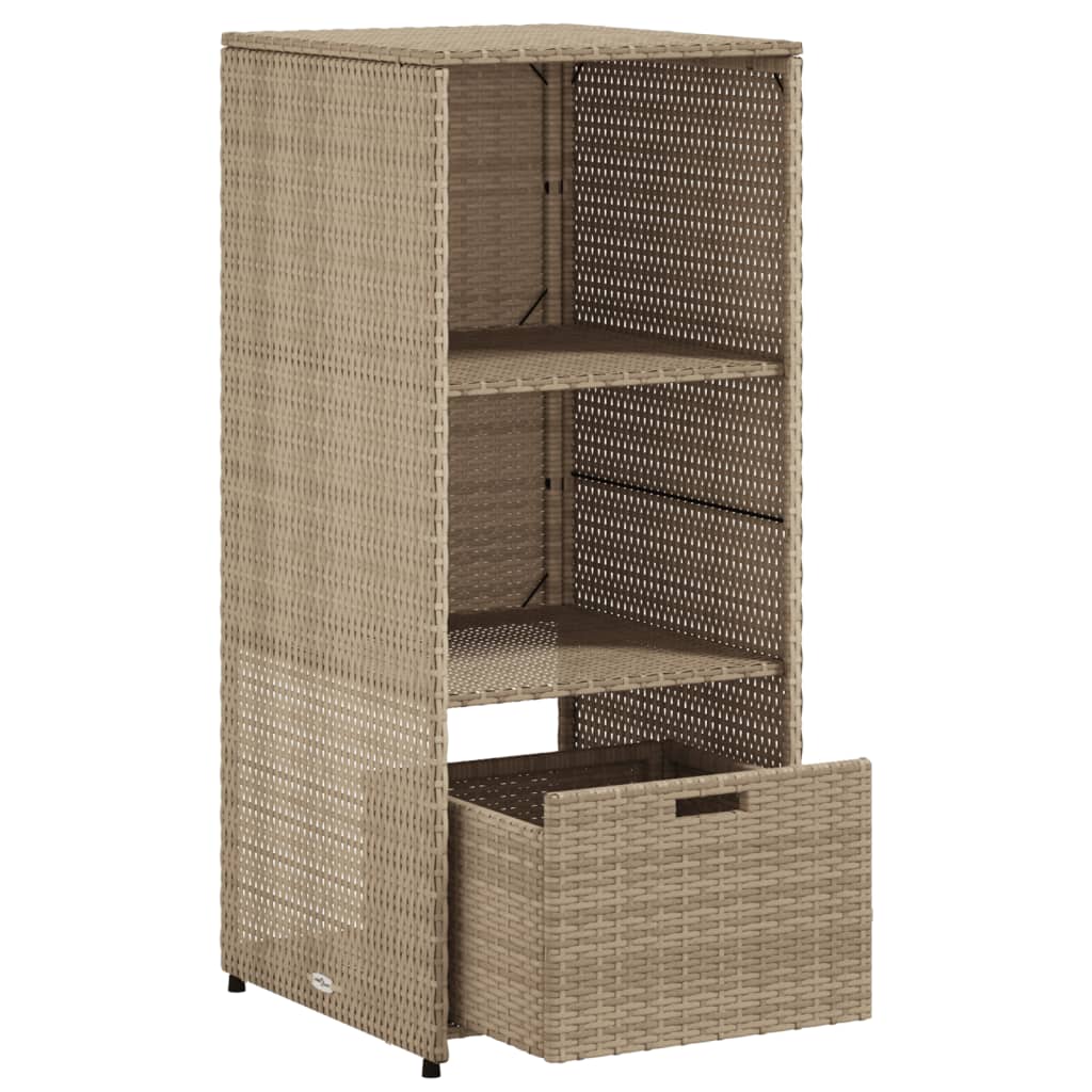 Garden Storage Cabinet 50X55X115 Cm Poly Rattan